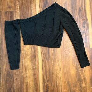 Cropped Off-Shoulder Women Sweater